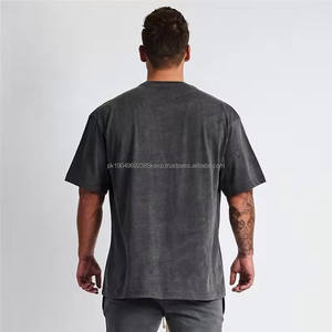 เสื้อยืดทรงหลวมสไตล์ใหม่ เสื้อยืดโอเวอร์ไซส์สั่งทำพร้อมโลโก้ เสื้อยืดเปล่า 100% ผ้าฝ้าย ไซส์ใหญ่พิเศษ สำหรับคนตัวใหญ่และสูง - Product Image 3