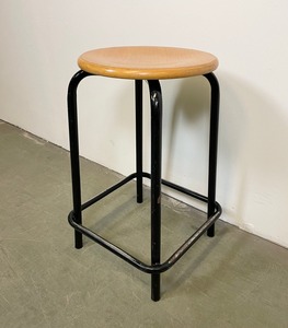 Modern Wooden <b>Bar</b> <b>Stool</b> with Black Metal Frame Counter Height Kitchen <b>Stool</b> Industrial Style High <b>Stool</b> for Home Kitchen Cafe - Product Image 3