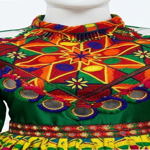Vestido Kuchi Tribal Banjara Multicolor, Étnico, Vintage, Bordado, Vestido Kuchi Afgano para Fiesta, Tradicional, Antiarrugas - Product Image 6