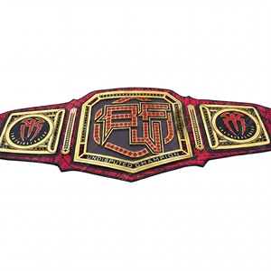 1316 Days Roman Championship Wrestle Mania 40 Édition Limitée Modern Era en Cuir de Vache Zinc Rouge/Bleu Carré Imperméable Personnalisable - Product Image 3
