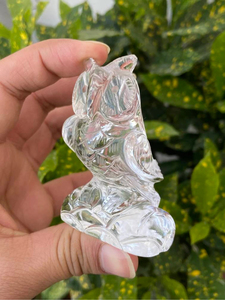 Estatua de Búho Tallada a Mano en Cuarzo Transparente Natural, Figura de Cristal para Decoración del Hogar, Proveedor Mayorista OEM ODM - Product Image 3