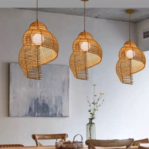 Scalloped Rattan Celling Lighting Best Seller Lamp Shades for Living Room Decor Chandeliers & Pendant <b>Lights</b> with Low MOQ - Product Image 6