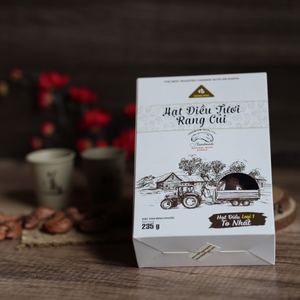 เม็ดมะม่วงหิมพานต์คั่วคุณภาพสูง ดงฟู 235 กรัม พรีเมียม ไม่ปอกเปลือก ขนาด W240 บรรจุกล่องของขวัญกระดาษ - ราคาโรงงาน ถั่วออร์แกนิก - Product Image 5