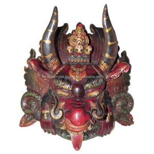 หน้ากากไม้เชปปูทำมือ |   ของตกแต่งผนังแบบแขวนลายคิรติมุขะของชาวเนปาล |   งานฝีมือเทพเจ้าผู้พิทักษ์พุทธศาสนาทิเบตแบบดั้งเดิม - Product Image 2