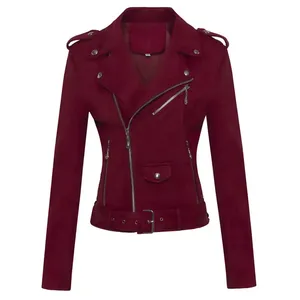 High Quality Vintage Women's Genuine Leather Motorcycle <b>Jacket</b> Breathable Viscose Nylon Women's Genuine <b>Sheepskin</b> Eco-Friendly - Product Image 1