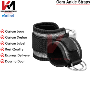 Custom Gym Ankle Strap Cable Attachment Leg Workout Glute Training Strap Wholesale Supplier - Product Image 3