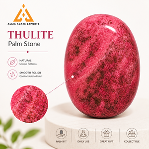หินทูลไลต์ธรรมชาติขนาดใหญ่ หินแกะสลักสีชมพู คริสตัลพลอย หินพกพา ALIZA AGATE EXPORTS ของขวัญงานฝีมือพื้นบ้าน สำหรับการทำสมาธิ - Product Image 2
