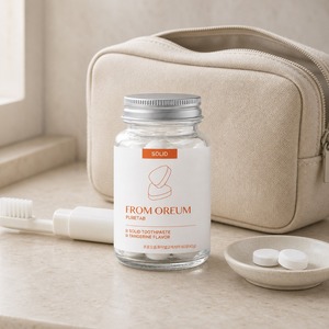 [FROM OREUM] Dentifrice solide aromatisé à la mandarine de Jeju, 60 comprimés pour une routine de brossage quotidienne - Product Image 5