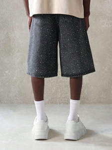 Shorts en jean décontractés pour femme, taille haute, bords bruts, en coton doux, pour l'été, style mode - Product Image 1