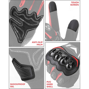 Gants de moto en cuir pour l'extérieur, gants de motard durables, équipement de protection pour les mains, gants Alpha Racing imperméables et complets - Product Image 6