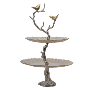 Attractive Design Metal Cake Stand With Antique Color for Birthday Party Celebration Vintage Rounded Cake Platter Two Tier - Product Image 6