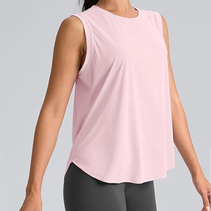 <b>Women's</b> Loose Fit Tank <b>Tops</b> Summer Sleeveless Tees Blouse Plus Size Casual Square Collar Solid Pattern Breathable Knitted Fabric - Product Image 2