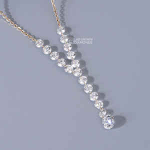 Pendentif Charme en Or Jaune 14K avec Moissanite Ronde pour Femme, Luxe, 3,65 Carats au Total, Bijoux Fins, Cadeau, Poids 2,97 Grammes - Product Image 3