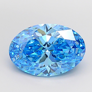 Diamante ovalado cultivado en laboratorio, diamante azul de fantasía, piedra suelta para la fabricación de joyas - Product Image 1