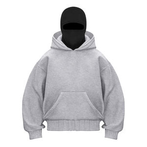 Sudadera con capucha unisex de algodón 100% con forro polar de invierno, estilo ninja, con cremallera, extragrande, de sherpa, con máscara, gruesa, gruesa, estilo urbano, personalizada, que cubre toda la cara. - Product Image 5