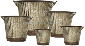 Jardinière Washboard avec poignée Pots de fleurs et jardinières en moka vieilli pour personnalisation de décoration de jardinier de ferme - Product Image 2