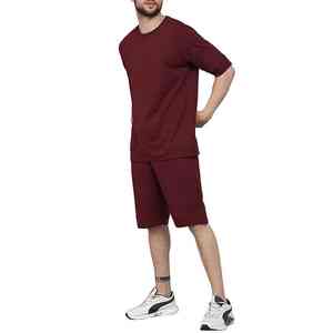 Conjunto de 2 Piezas de Ropa Deportiva para Hombre, Transpirable, Camiseta y Pantalones Cortos de Manga Corta para Hombre, Verano, Algodón Transpirable - Product Image 2