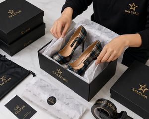 Chaussures à talons hauts écossaises pour femmes, motif tartan de haute qualité, escarpins de mariage à talon aiguille, logo personnalisé, vente en gros - Product Image 6