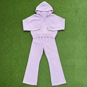 Sudadera con Capucha Lisa para Mujer, Sudaderas Premium OEM, Conjuntos Personalizados para Mujer, Sudadera de Cuello Redondo, Chándal, Conjuntos Deportivos para Mujer - Product Image 5