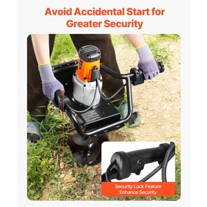 Trivella Elettrica Potente da 1500W con Motore, Punta in Acciaio Legato 5.71, 10.24 140 RPM - Trivelle Elettriche Professionali - Product Image 3