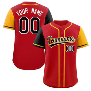 Camiseta de Béisbol Personalizada para Equipos, con Botones al Frente, Mezcla de Poliéster/Algodón, Transpirable, Uniforme Deportivo, Fabricante OEM ODM - Product Image 1