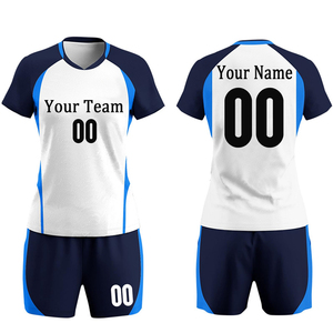 Wholesale High Quality Quick Dry Unisex Volleyball Uniform Sets Printed Breathable Custom Size 100% Polyester Custom Team - Product Image 1