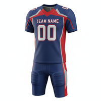 Ensemble maillot et short de football américain personnalisé, imprimé par transfert thermique, respirant, coupe-vent, imperméable et écologique, 100 % coton