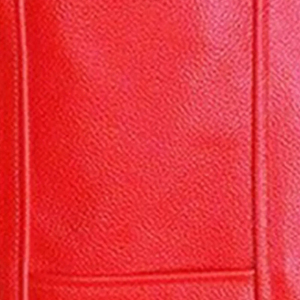 <b>Men's</b> <b>Red</b> PU Leather <b>Vest</b> Moto Biker Style V-Neck Button Closure Solid Color Autumn Outer Wear Regular Fit - Product Image 2