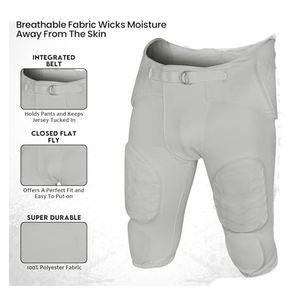 Pantalones de Fútbol Americano Personalizados de Alta Calidad con Protecciones, Sublimados, con Cierre de Botones y Cintura Ajustable - Product Image 3