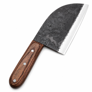 Couteau à hacher traditionnel ambidextre éco-responsable fait main avec lame en acier inoxydable et manche en bois, longueur 8-9,9 pouces - Product Image 5