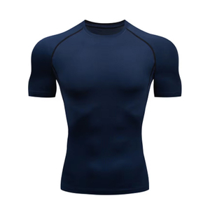 Custom Sublimation Mens for Fight Training Rash Guard Classic Solid Color Rash Guard Shirt - Product Image 3