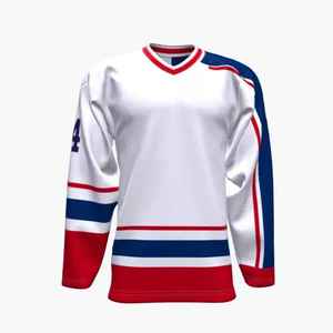 Maillot de hockey sur glace pour hommes, pull de sport, lettres et chiffres cousus, short imprimé, haute qualité, 100% polyester, séchage rapide, respirant - Product Image 1