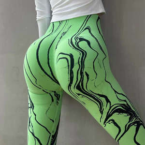 Leggings de yoga longs taille haute, couleur unie, anti-humidité, durables, en mélange de spandex, écologiques, extensibles dans les quatre sens, effet ventre plat et push-up - Product Image 2
