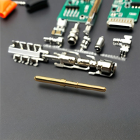 Venta superior Conector RF duradero Pin central Pin de enchufe de latón Chapado en oro Overmolding Pin de plástico y metal