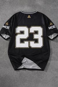 เสื้ออเมริกันฟุตบอลชาย ผ้าตาข่าย ระบายอากาศ แขนสั้น เสื้อกีฬาฝึกซ้อม เสื้อโอเวอร์ไซส์สั่งทำได้ เสื้อสตรีทแวร์ตาข่าย ขายส่ง - Product Image 4