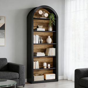 <b>Tall</b> Bookshelf Stylish Bookcase for Home or Office Versatile <b>Storage</b> Solution - Product Image 4