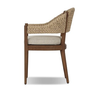 Chaise de salle à manger en teck massif naturel avec siège, mobilier moderne pour café, restaurant et décoration intérieure - Product Image 4