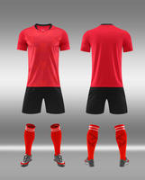 Set Jersey Sepak Bola Custom Dewasa Remaja Bahan Bernapas 100% Poliester Pakaian Olahraga untuk Latihan Tim Sepak Bola dan Seragam Pertandingan