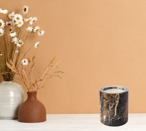 Pot à bougie en onyx marbré poli, écologique, luxe, pierre naturelle, fait main, décoration d'intérieur, vente en gros - Product Image 5