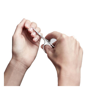 Cuticle Scissors stainless steel (For Fine Cuts of Cuticles and Skin Remnants, Safe Nail Care, Sharp <b>Edge</b>) Premium Silver - Product Image 2