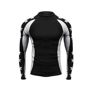 Professional Men's Rash Guards Full Sleeve <b>Athletic</b> Compression Fit Lightweight Spandex/Polyester Stretch Fabric Quick Dry - Product Image 1