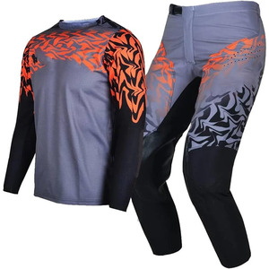 ชุดมอเตอร์ครอสผู้ชายแบบกำหนดเอง เสื้อแขนยาว กางเกงขายาว สีตัดต่อ พิมพ์ลายแบบรีดร้อน แห้งเร็ว ระบายอากาศได้ดี % เรซซิ่ง - Product Image 6