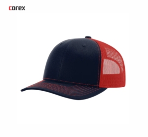 Custom Richardson Mesh Trucker <b>Hat</b> 6-Panel Adjustable Unisex Casual Cap Red Black Contrast Color Spring Summer Adult - Product Image 1
