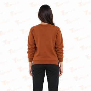 เสื้อสเวตเชิ้ตคอกลมผู้หญิง Tiierwear ผ้าฝ้ายผสม ถักลายตัวอักษรด้านหน้า สไตล์ฤดูใบไม้ร่วง สำหรับผู้หญิง - Product Image 4