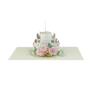3D Pop Up Wedding Cake Greeting Card <b>Handmade</b> Valentine Gift <b>Paper</b> Craft Card Vietnam Manufacturer - Product Image 3