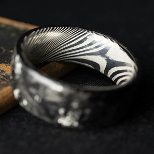 Polished Interior Comfort Damascus <b>Rings</b> Premium Handcrafted Damascus <b>Rings</b> Unique Design Jewelry Damascus <b>Rings</b> - Product Image 2