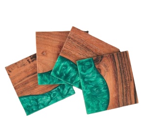 Meilleure vente de sous-verres à café en résine de bois de haute qualité avec support pour la maison - Product Image 1