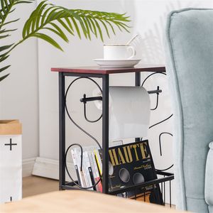 Tavolino da Bagno Multifunzionale Contemporaneo, Tavolino Laterale per Divano, Tavolo da Caffè e Tè in Vetro XH per Soggiorno - Product Image 3
