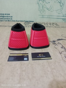 BRAND ZONE Protège-jambes en néoprène pour chevaux, pour l'extérieur, type bell boots, anti-torsion, lot de 4 - Product Image 1