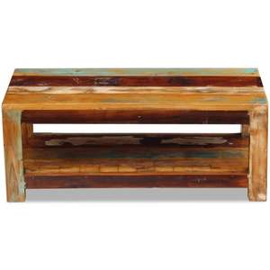 Table basse multicolore aux tons naturels et rouge turquoise - Product Image 6
